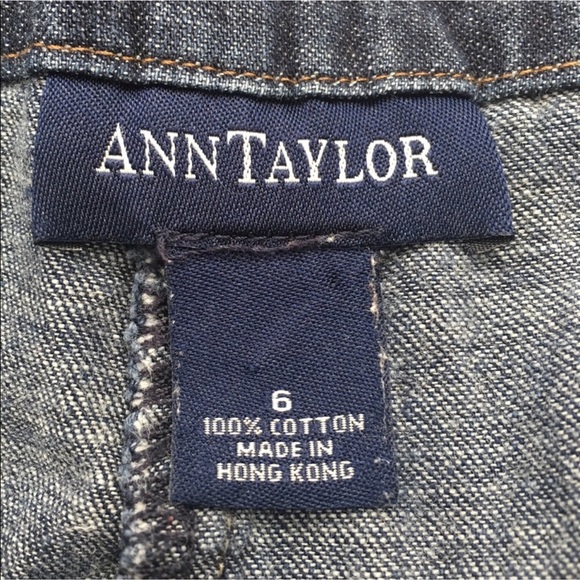 SOLD Sz 6 Ann Taylor High Waist Denim Jean Shorts - Picture 4 of 8